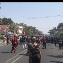 Kodim 0614 Lakukan Simulasi Ratusan Masa Dari Berbagai Ormas Geruduk Gedung DPRD Kota Cirebon
