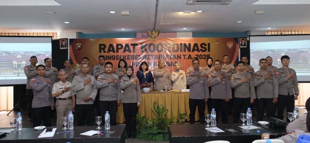 Rapat Koordinasi Fungsi Kesekretariatan Polda Kalbar 2026 Tingkatkan Profesionalisme dan Tata Kelola Administrasi