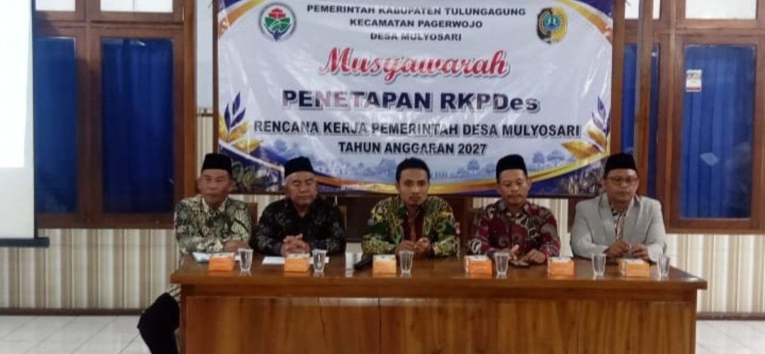 Tetapkan RKPDes 2027, Desa Mulyosari Prioritaskan Pembangunan Infrastruktur Berbasis Aspirasi Warga