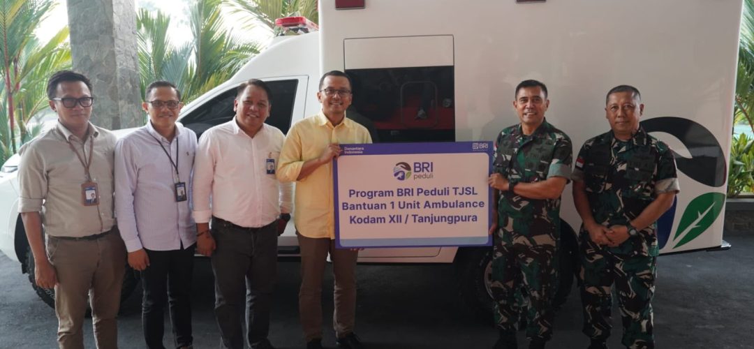 Kodam XII/Tpr Terima Bantuan Ambulans dari BRI Peduli