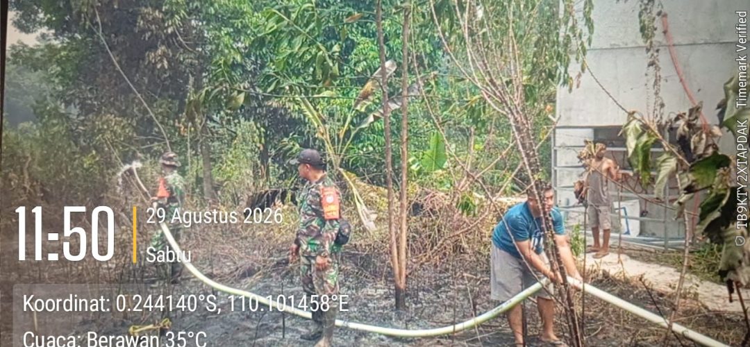 Api Berhasil Dipadamkan, Koramil 1204-09/Toba Intensifkan Penanganan Karhutla