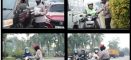 Ditengah Kabut Asap, Polwan Ditreskrimsus Polda Kalbar Turun ke Jalan Bagikan Masker, Vitamin dan Air Mineral Kepada Warga