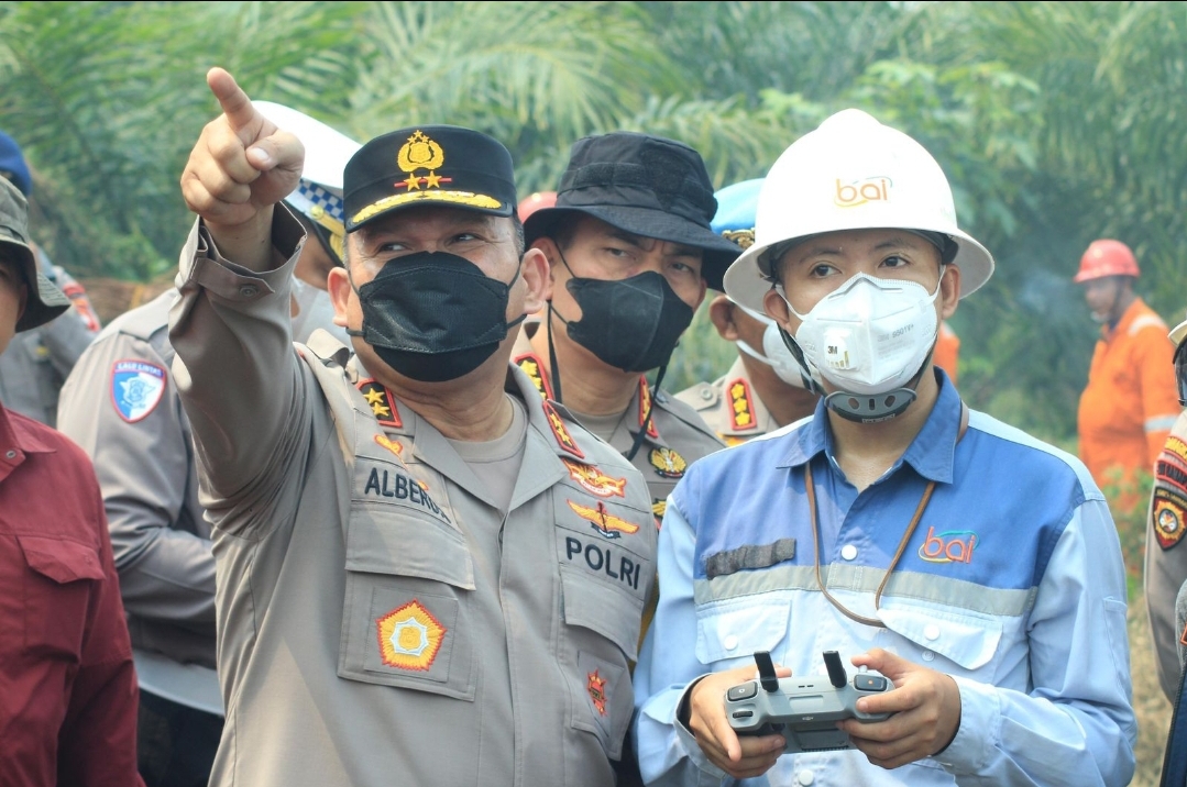 Kapolda Kalbar Groundchecking Penanganan Karhutla di Mempawah